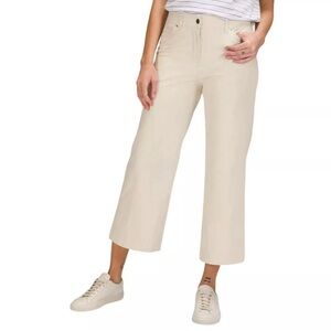 Lululemon City Sleek 5 Pocket Wide Leg HR 7/8‎ Pant Sz 32 White Opal Plus Size